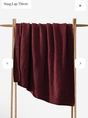 Sunday Citizen Snug Lap Throw Blanket Cherry Lacquer NWT Soft Cozy 60x48